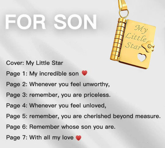 🔥🔥My Little Star Book Necklace for Daughter, Birthday Day Gift Graduation Jewelry of Love❥