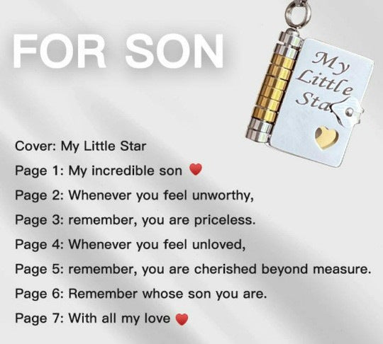 🔥🔥My Little Star Book Necklace for Daughter, Birthday Day Gift Graduation Jewelry of Love❥