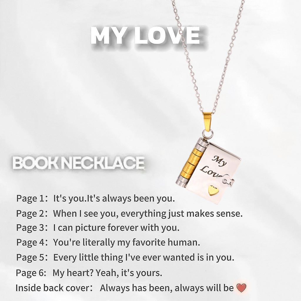🔥🔥My Little Star Book Necklace for Daughter, Birthday Day Gift Graduation Jewelry of Love❥