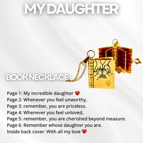 🔥🔥My Little Star Book Necklace for Daughter, Birthday Day Gift Graduation Jewelry of Love❥