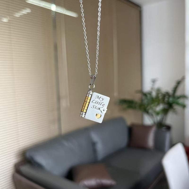 🔥🔥My Little Star Book Necklace for Daughter, Birthday Day Gift Graduation Jewelry of Love❥