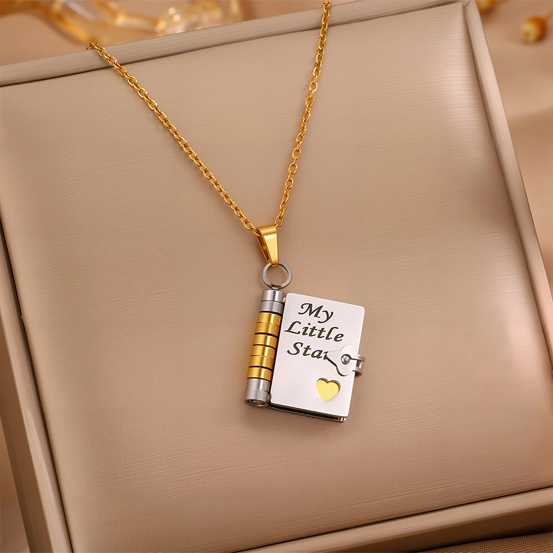 🔥🔥My Little Star Book Necklace for Daughter, Birthday Day Gift Graduation Jewelry of Love❥