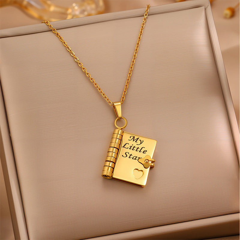 🔥🔥My Little Star Book Necklace for Daughter, Birthday Day Gift Graduation Jewelry of Love❥
