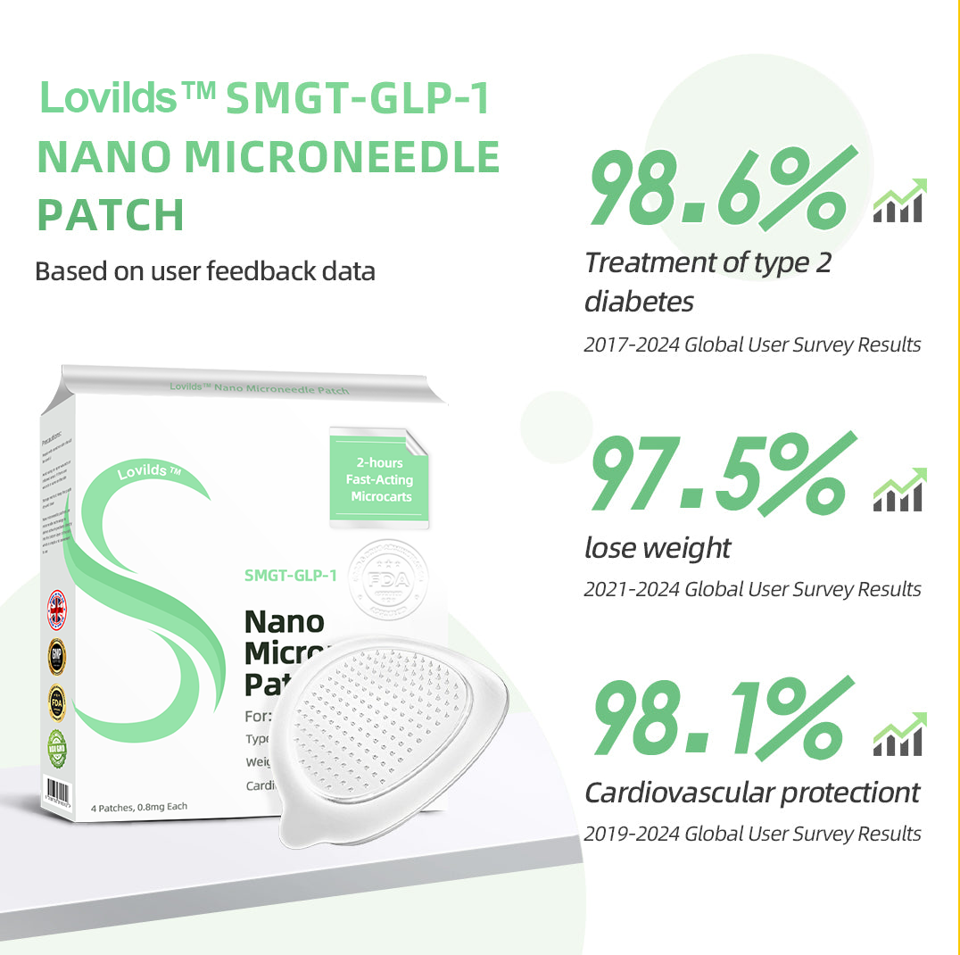 See results in 7 days🌲LOVILDS™ SMGT-GLP-1 Nano Microneedle Patch（Painless, long-lasting, addressing diabetes, obesity, and cardiovascular diseases）