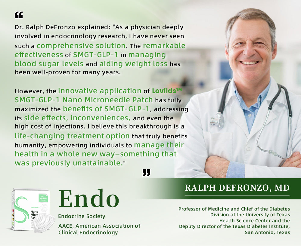 See results in 7 days🌲LOVILDS™ SMGT-GLP-1 Nano Microneedle Patch（Painless, long-lasting, addressing diabetes, obesity, and cardiovascular diseases）